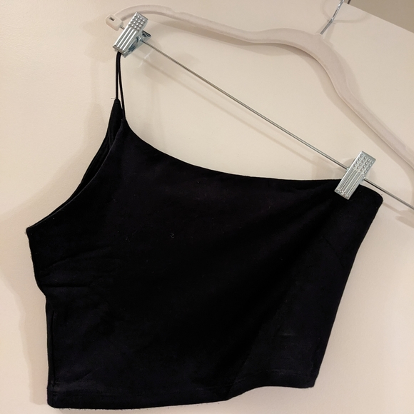 Aritzia Wilfred Free Nicole Top - One-Shoulder Crop Top - Picture 2 of 5